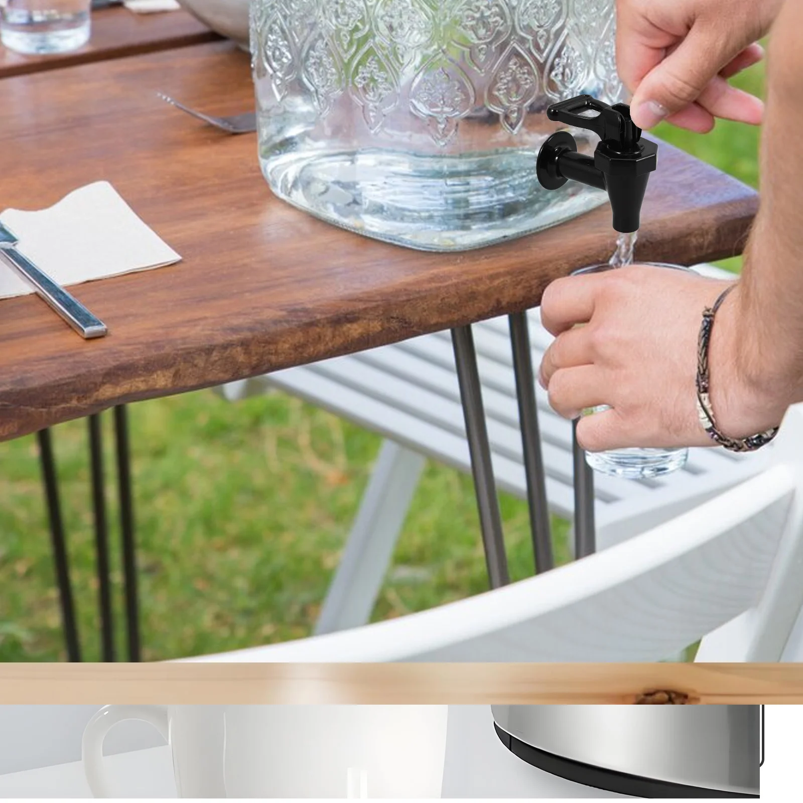 

Water Dispenser Replacement Faucet Plastic Durable Beverage Dispenser Spigot Tea Jar Spout Outdoor Use Water Spigot
