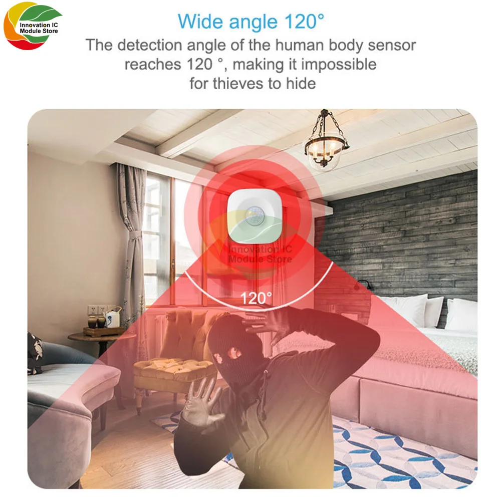Sensore di movimento Zigbee rilevatore di movimento Wireless Wifi per sensore di presenza umana di automazione domestica intelligente