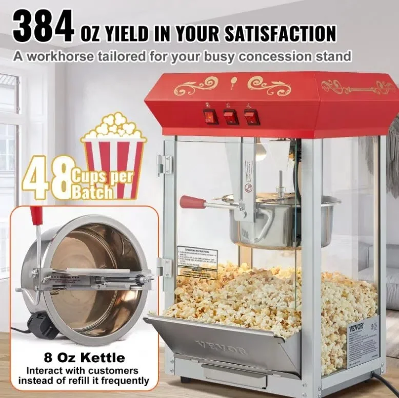 mini popcorn machine ELECTRIC gas operated 16oz 8oz 8 16 20 oz ounce commercial popcorn making machine used pot pop corn makers