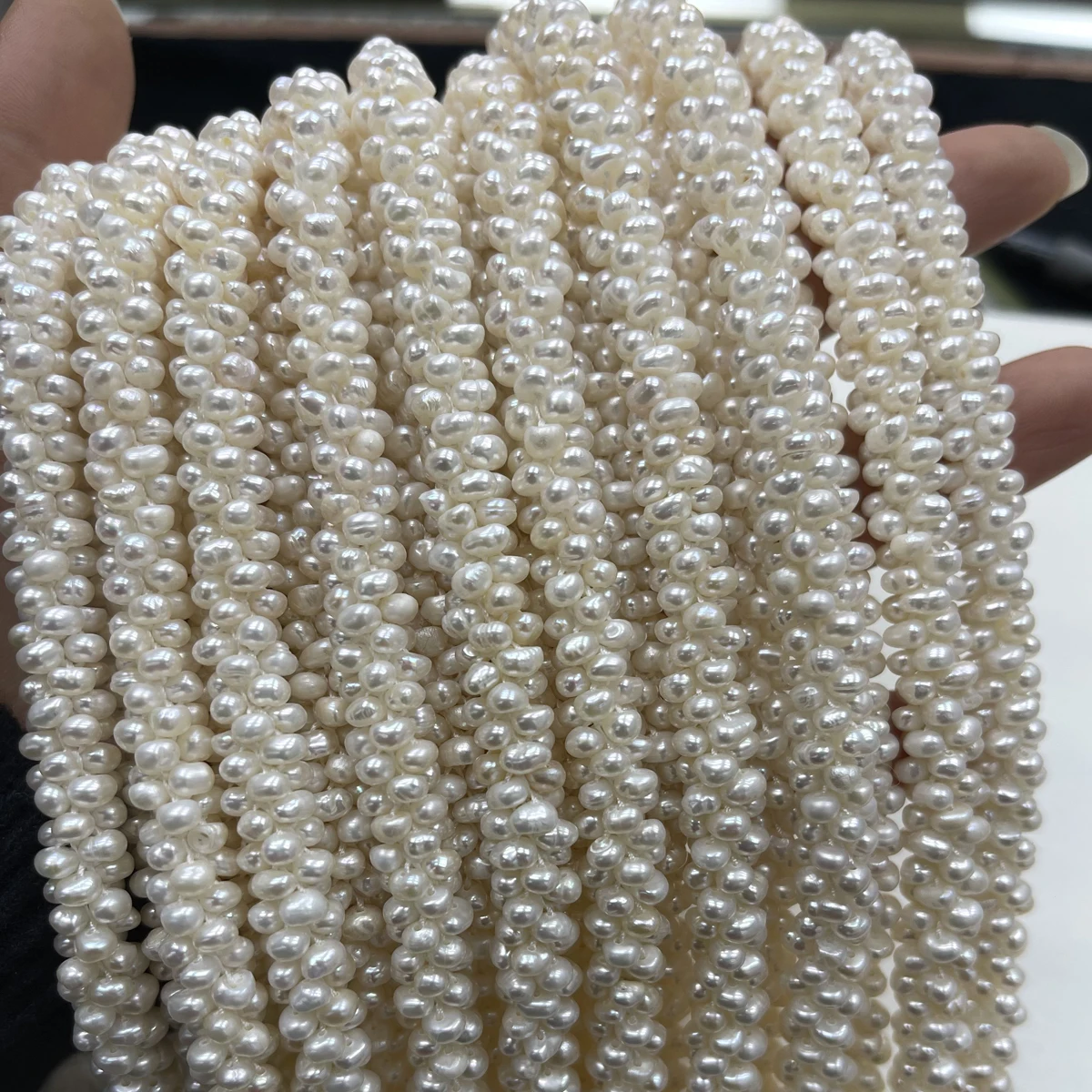 

9-10mm Caterpillar Pearl White Natural Freshwater Pearl Semi-Finished Beads for Jewelry Making DIY Necklace Bracelet Accessories