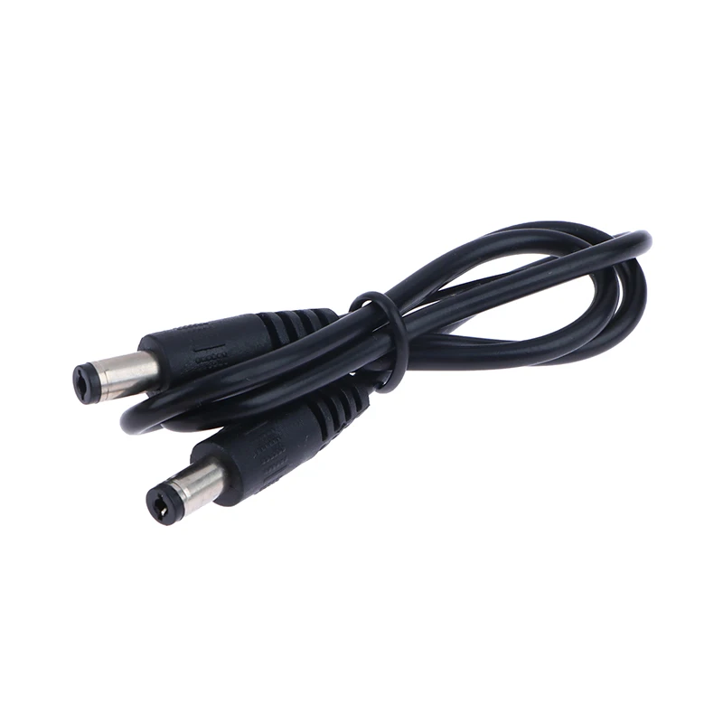 DC Power Plug 5.5 x 2.1mm Male To 5.5 x 2.1mm Male CCTV Adapter Connector Cable 12V 10A Power Extension Cords 0.5m
