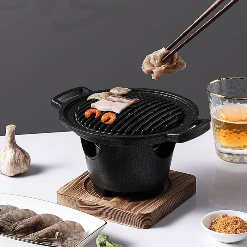 Korean Barbecue Grill Smokeless Small One Person Mini Bbq Grill Japanese Barbecue Pan For Home