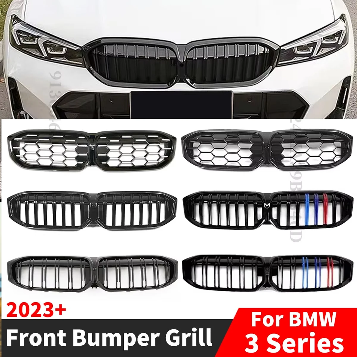 

Front Inlet Kidney Grill Radiator Grille For BMW 3 G20 G21 LCI 2023 and Touring M Sport xDrive Diamond Grid Tuning Accessories