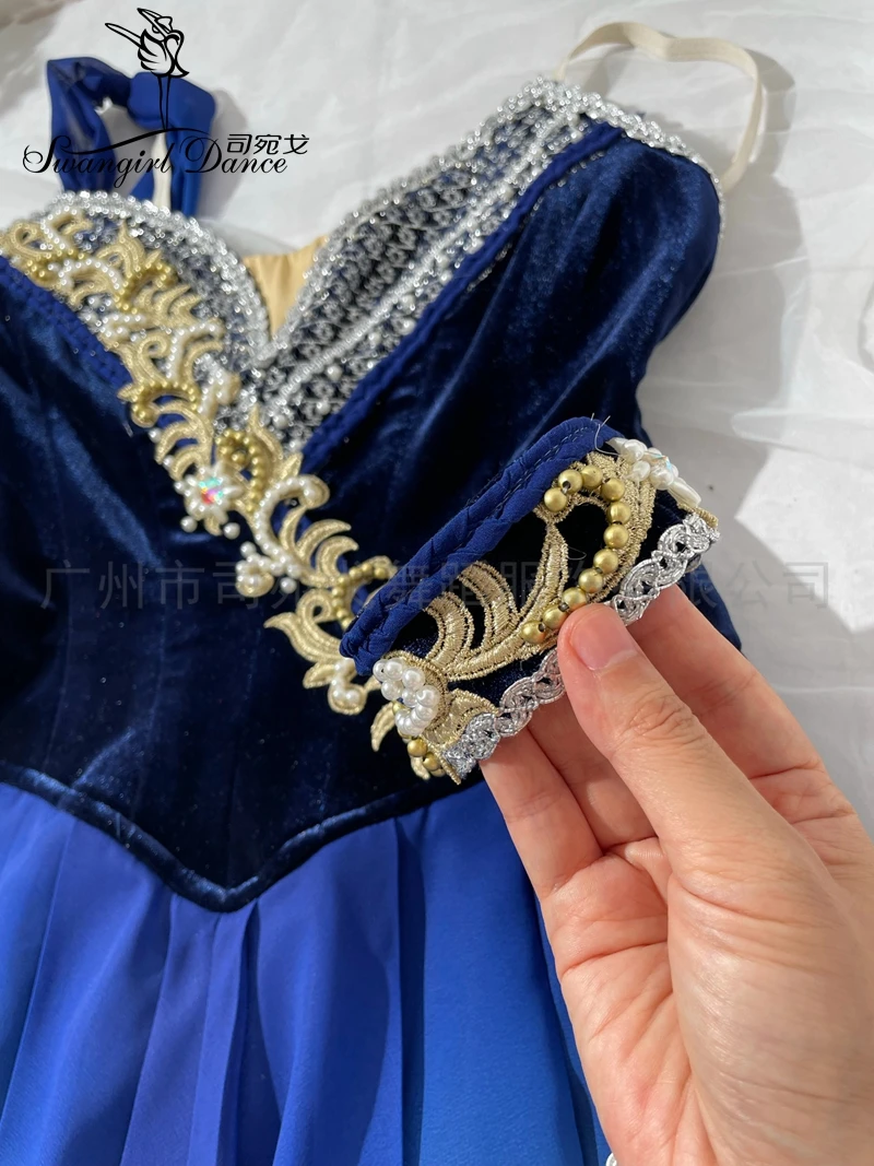大人のロイヤルブルーのお守り女性バリエーション女性プロフェッショナルバレリーナコスチュームドレスBT4194
