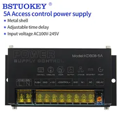 Elétrica Door Lock Power Supply Controller, Sistema de Controle de Acesso, Power Supply Control, Transformador de Tensão, 12V, AC100-245V