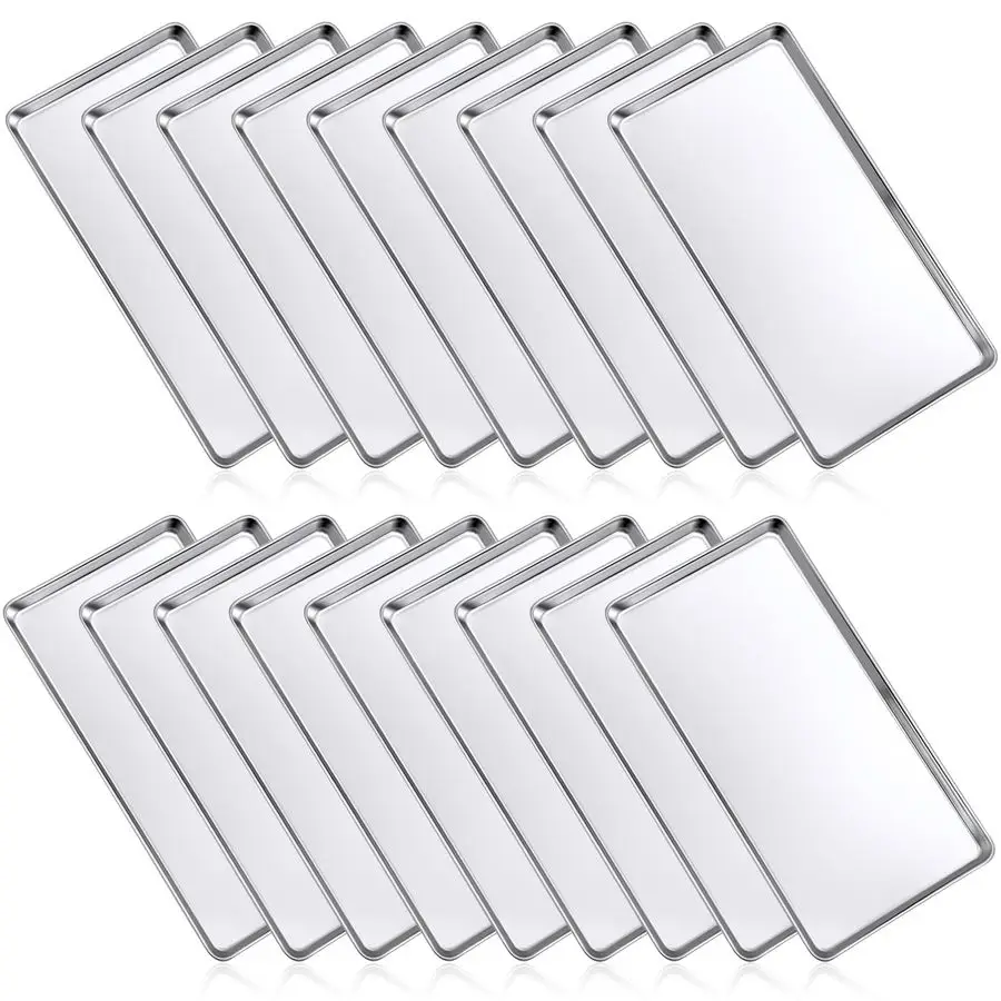 

Набор противней для выпечки: большой противень для печенья, противни для тостерной печи, прямоугольные противни из нержавеющей стали для гриля и духовки, неокисляемые