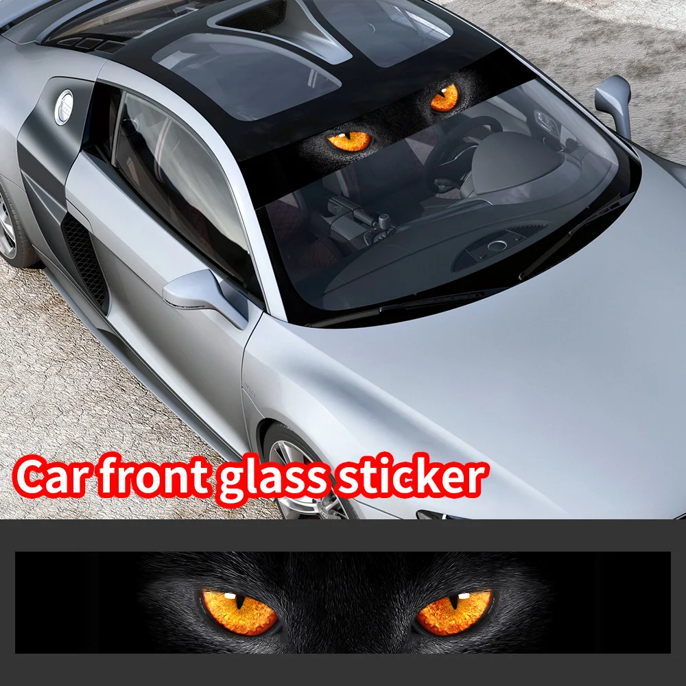 

Pet Stickers Cat Eyes Car Front and Rear Windshield Sunshade Stickers Windscreen Banner Decals Window Stickers Accessories