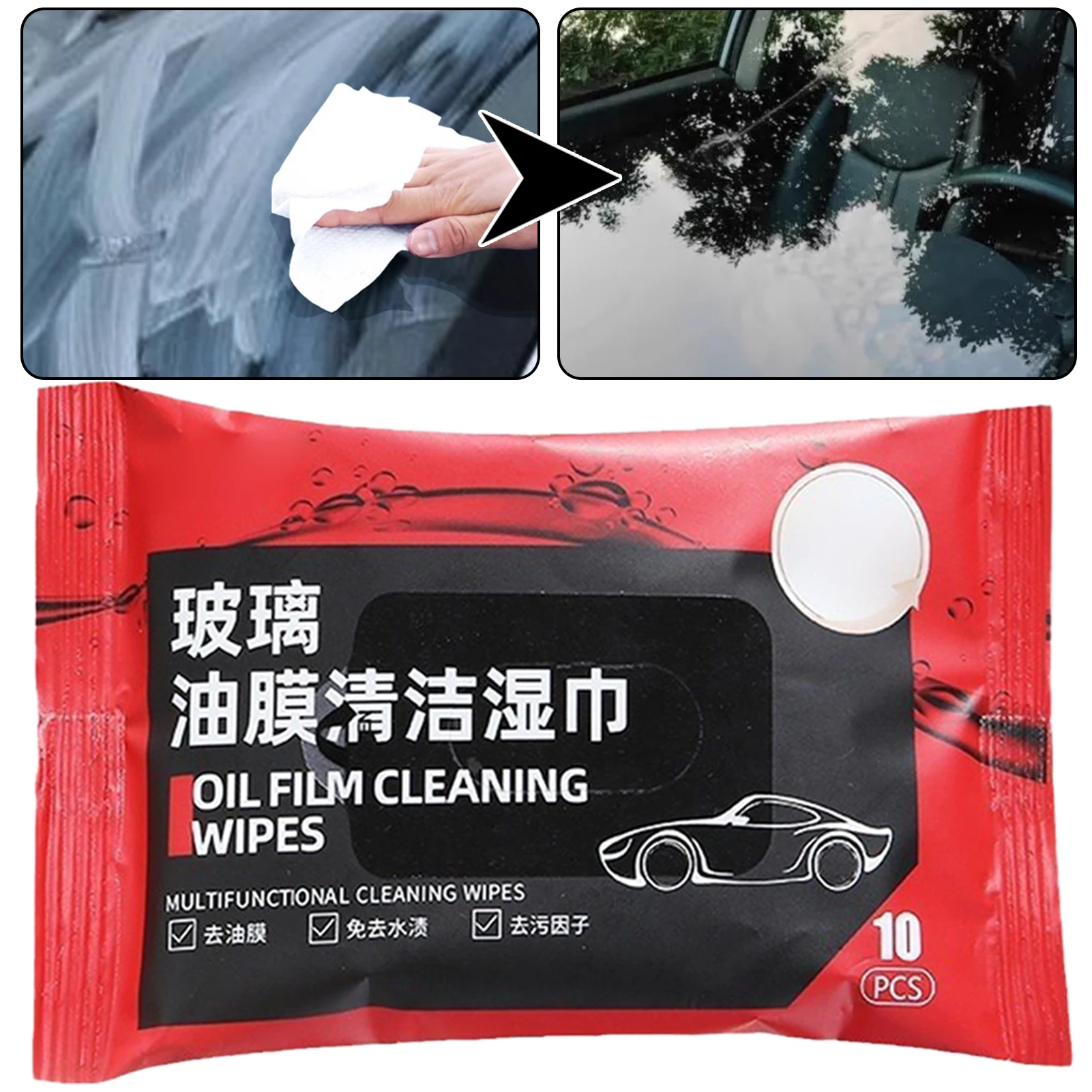 Car Glass Oil Film Removal Wipe Multifunctional Oil Film Remover For Automotive Windshields