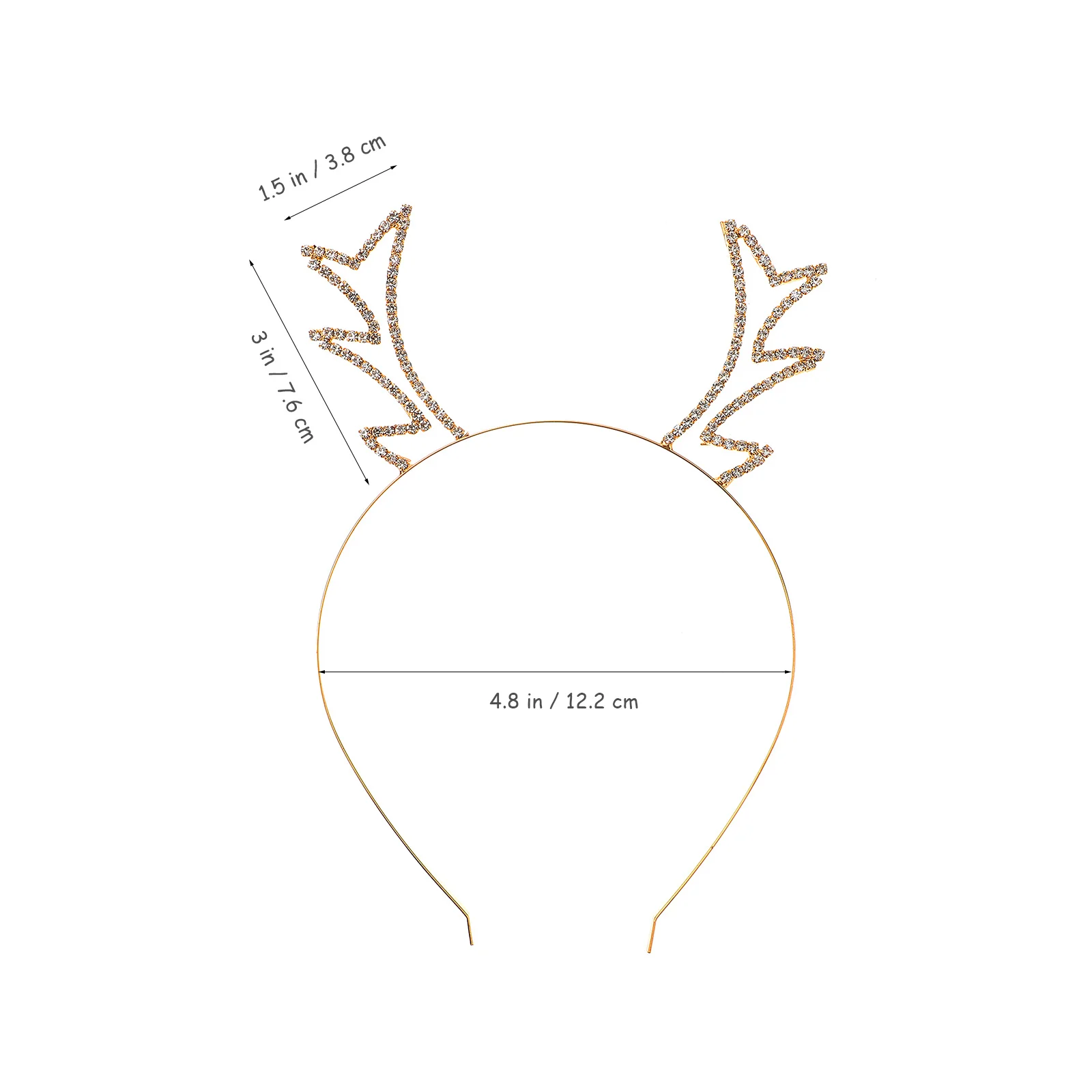 

Повязка на голову со стразами и рогами оленя, 15x3 дюйма, диаметр 48 см, костюм для рождественской вечеринки, повязка на голову для женщин и девочек, подарочные повязки на голову для женщин