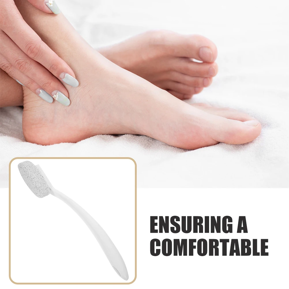 2 Stuks Pedicure Tool Voet Eelt Remover Lange Steel Puimsteen Voor Lichaam Handen Voeten Harde Huid Exfoliërende Borstel