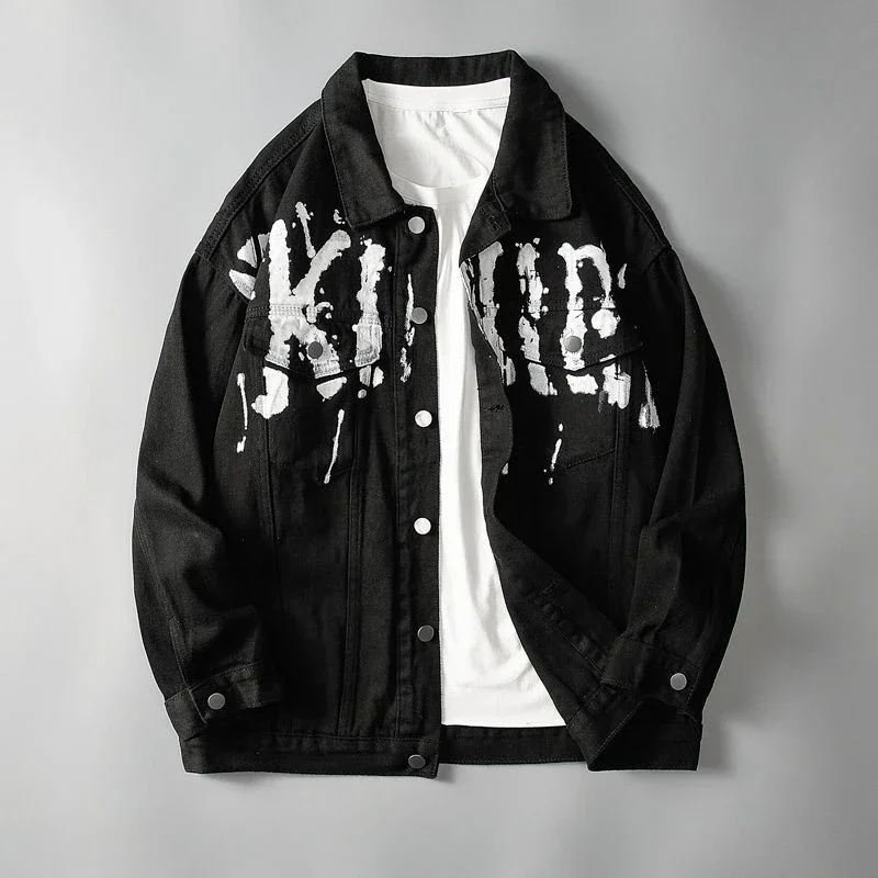 

With Hat Male Jean Coats Casual Men's Denim Jacket Hooded Loose Low Price Winter Outerwear Original In Lowest Designer of Fabric
