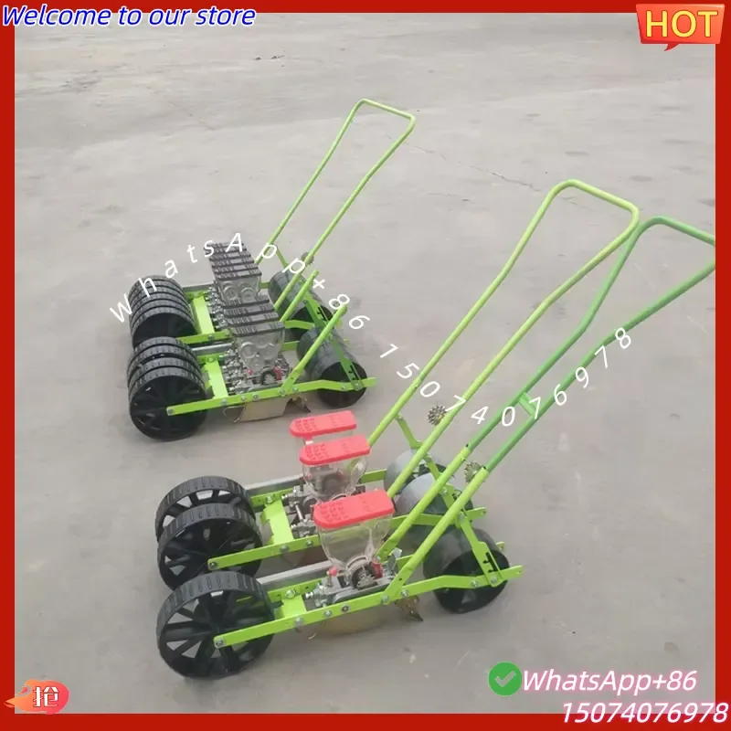 2026 Multi Function Plastic Vegetables Seeding Machine Hand Pushing 6 Rows Planter Garden Small Seeds 2 Rows Planting Machine