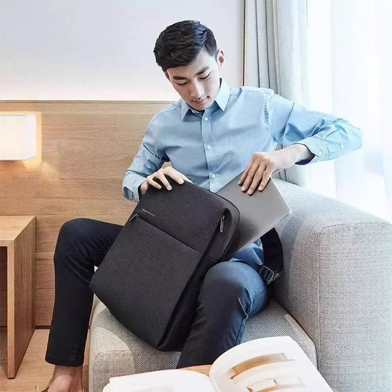 Xiaomi الحد الأدنى الحضرية على ظهره 2 ترقية الرجال والنساء 15.6 بوصة كمبيوتر محمول USB حقيبة السفر حقيبة ظهر للكمبيوتر المحمول مقاوم للماء