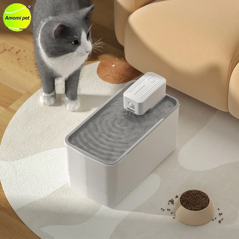 

2.5L Pet Cat Water Dispenser Automatic Recirculate Filtering Cats Water Drinker USB Battery Operated Mute Cats Water Fountain