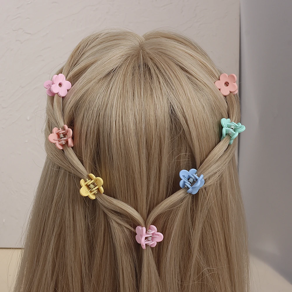 10Pcs Matte Mini Kawaii Black Hair Claw Clips Barrettes Women Girls Hair Styling Hairgrips Hairclip Clamp Kids Hair Accessorie