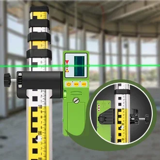 Imagem -02 - Laser Digital Nível Receptor Detector Linha Pulsante Lasers Nivelamento Eletrônico Exterior Interior Linhas Verticais e Horizontais 200 Pés