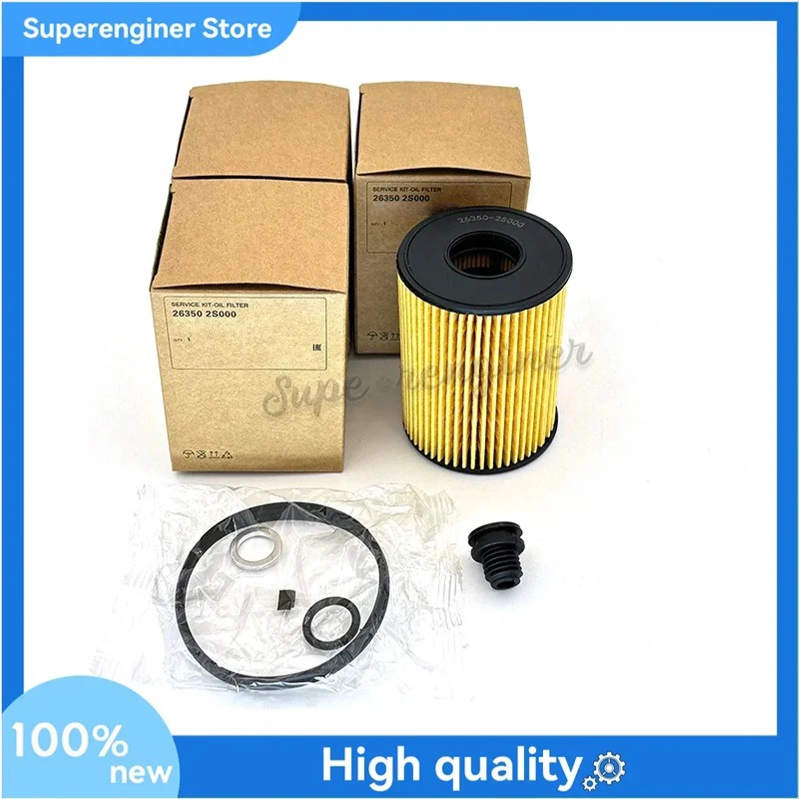 26350-2S000 4Pack Engine Oil Filters for 2020-2024 Hyundai Kia 2.5L  263502S000