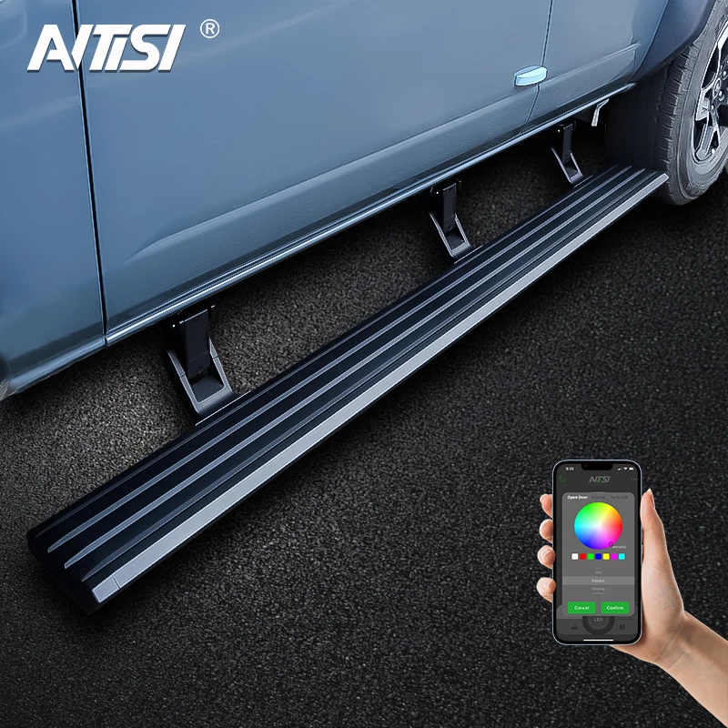 LAP Power Step LED Car SUV Aluminum Retractable Automatic Electric Side Step Running Boards For Brocon 2021-2026