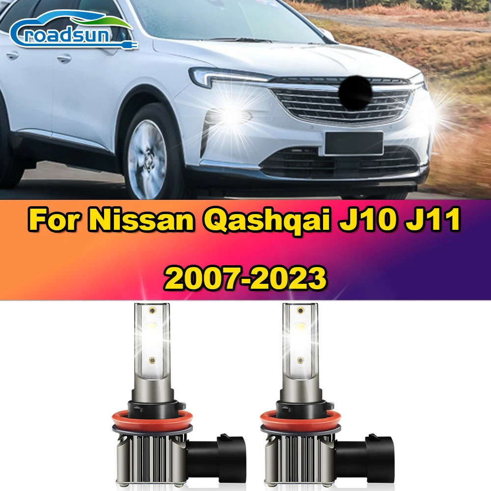 

12000LM H8 H11 LED Fog Light Bulb Canbus 6000K White Auto Fog Lamp 12V For Nissan Qashqai J10 J11 2007-2019 2020 2021 2022 2023