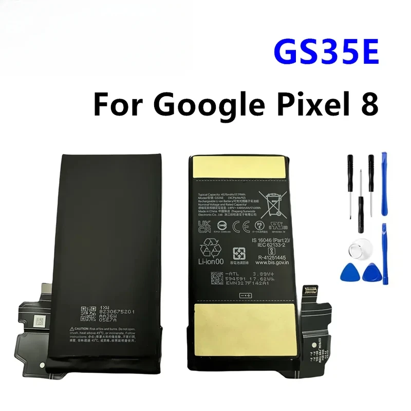 

Сменный аккумулятор для телефона 4575 мАч GS35E для Google Pixel 8 с инструментами