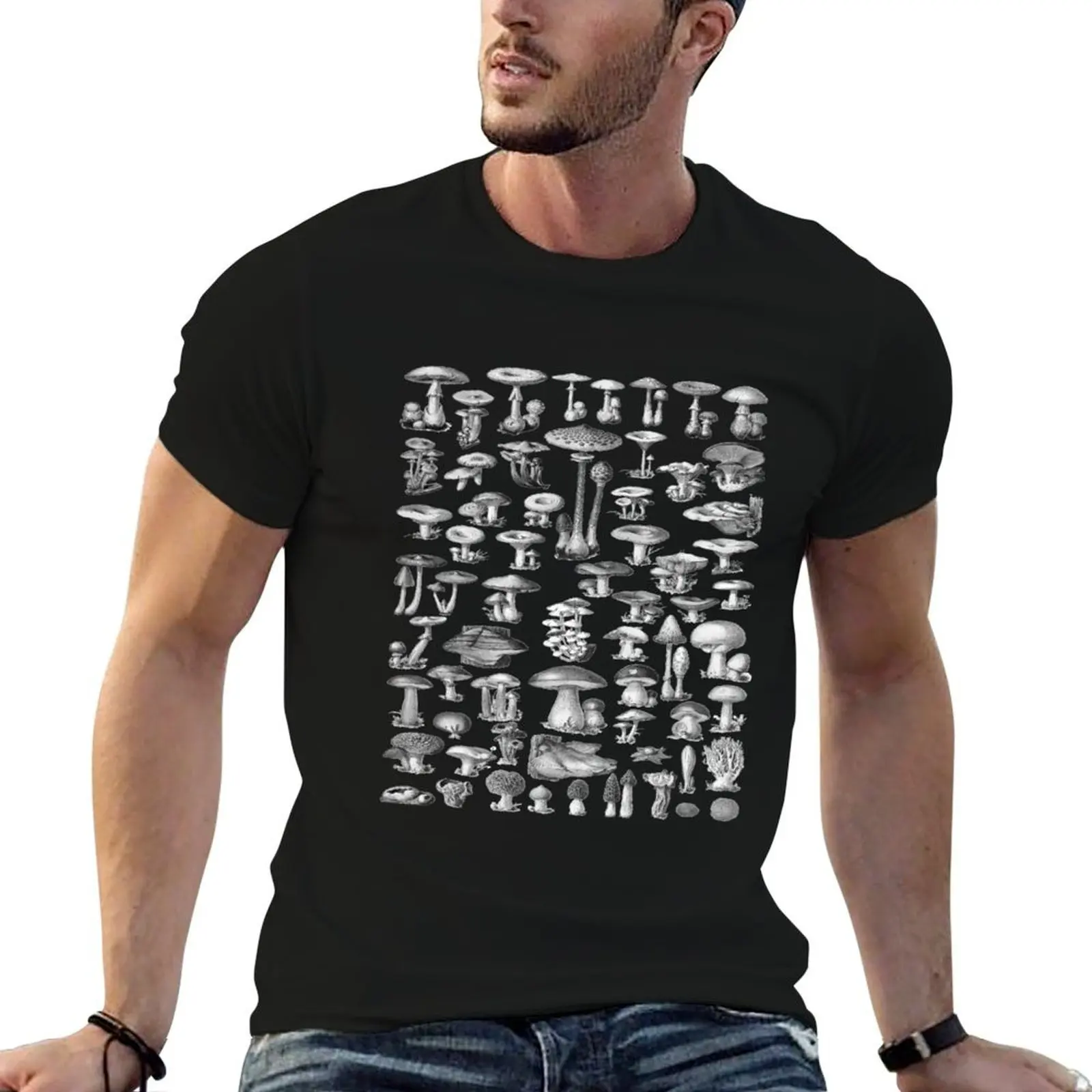 

Adolphe Millot Mushroom Larousse - French poster T-Shirt anime tshirt printed t shirts for man T-Shirt