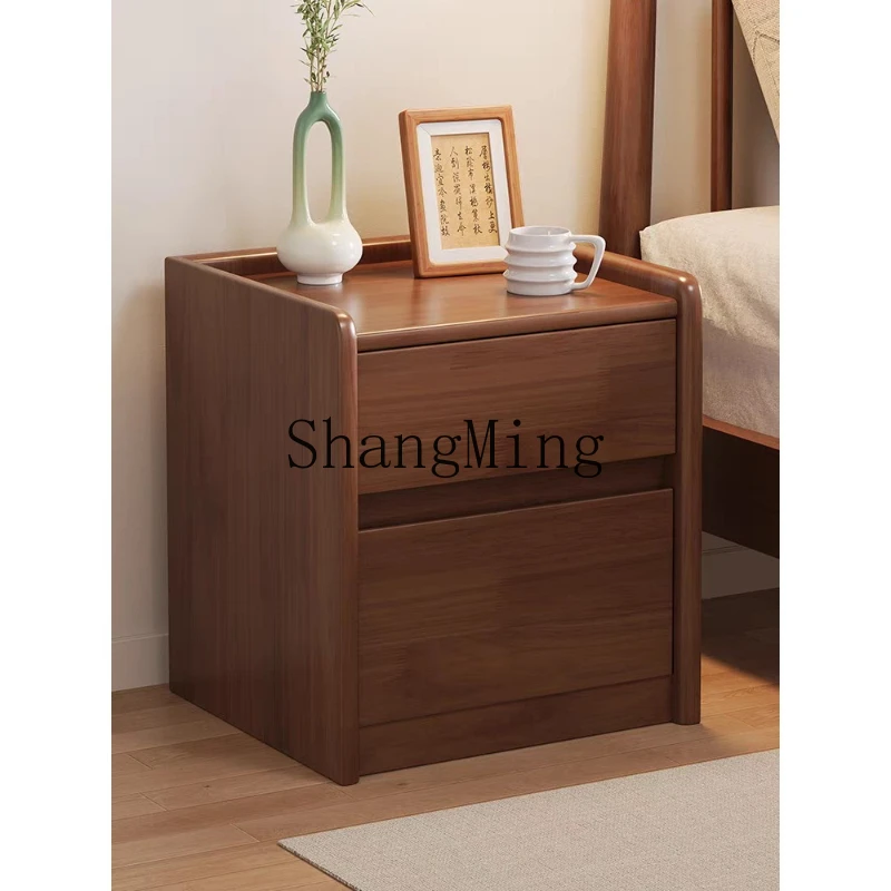 

ZYY solid wood bedside table, safe, integrated small smart safe with fingerprint and password, free installation