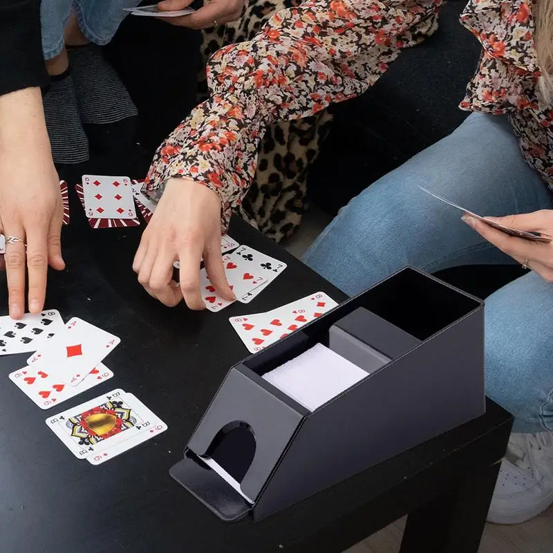 Card Dealer 4/6-Deck Playing Card Dealing Shoe Reusable Card Dispenser Casino Game Table Accessory For Home Party Club Blackjack