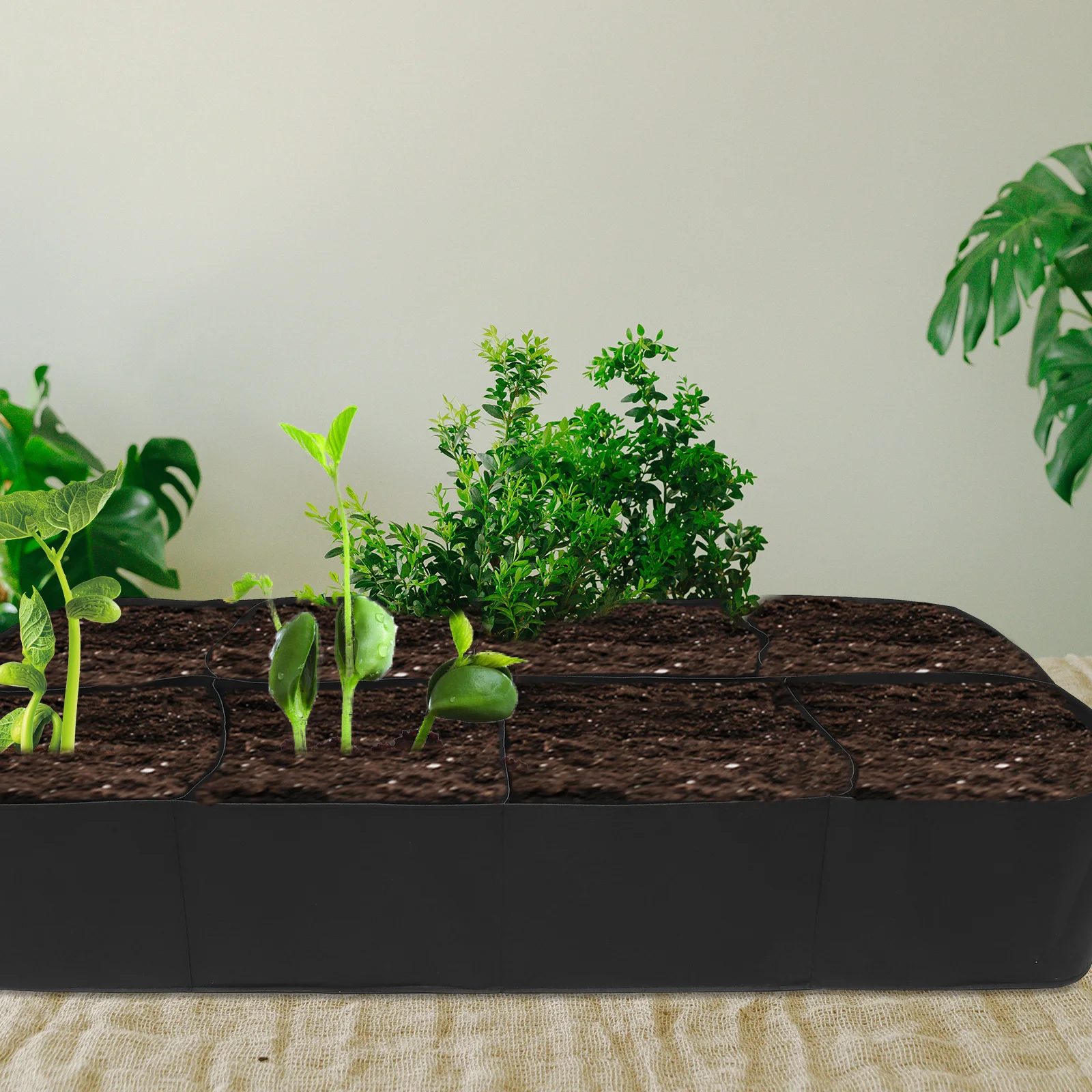 

Multi Grid Plant Bag Portable Felt Container Breathable Vegetable Planting Bag Growing Nursery Pouch Garden Supply Tree