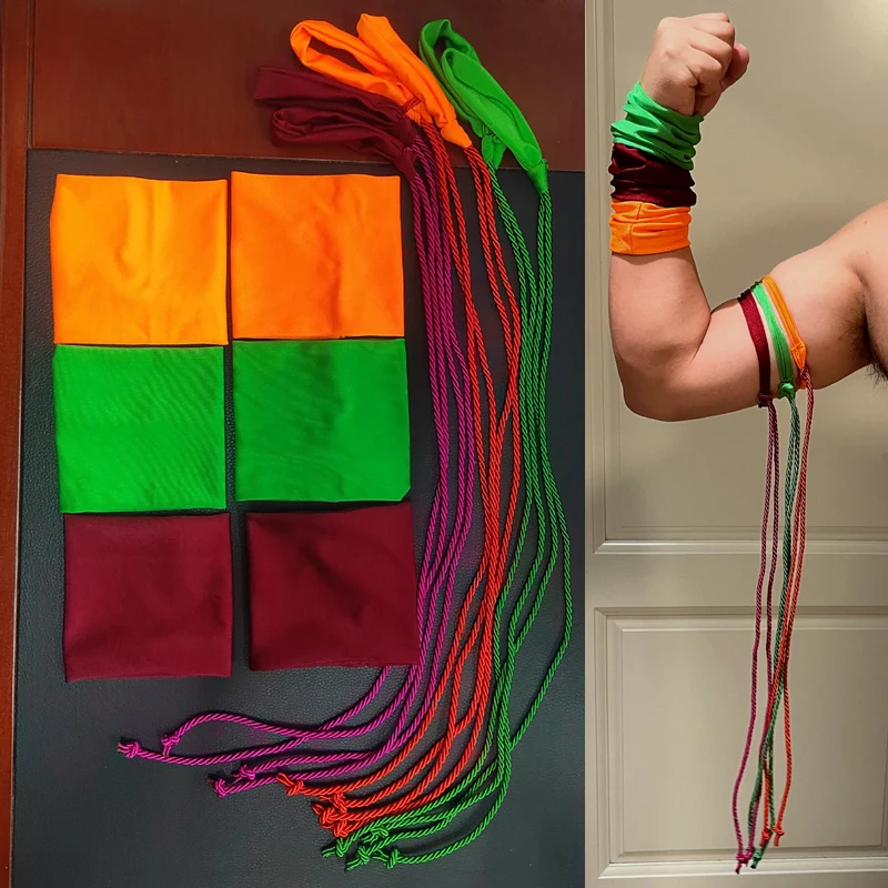 

Набор браслетов Ultimate Warrior, разноцветные кисточки, 2 пары, защита на запястье мотоцикла, аксессуар для борьбы, снаряжение для вентилятора