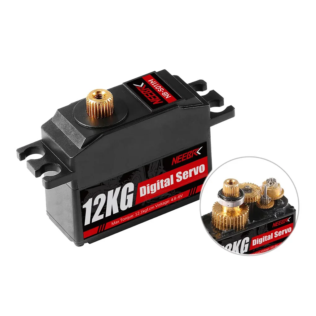 Voor RC Robot Boot Helikopter 12KG Waterdichte Metal Gear Digitale RC Servo voor 1/18 1/16 1/14 RC Auto MN128 MN99S Vliegtuig Deel