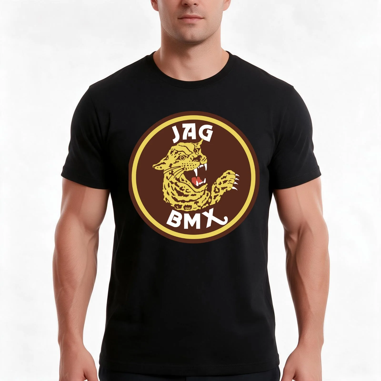 JAG - Old school BMX Classic T-Shirt, Summer Casual Cotton Tee, Oversized Streetwear Tops, Vintage Graphic Print, 100% Cotton