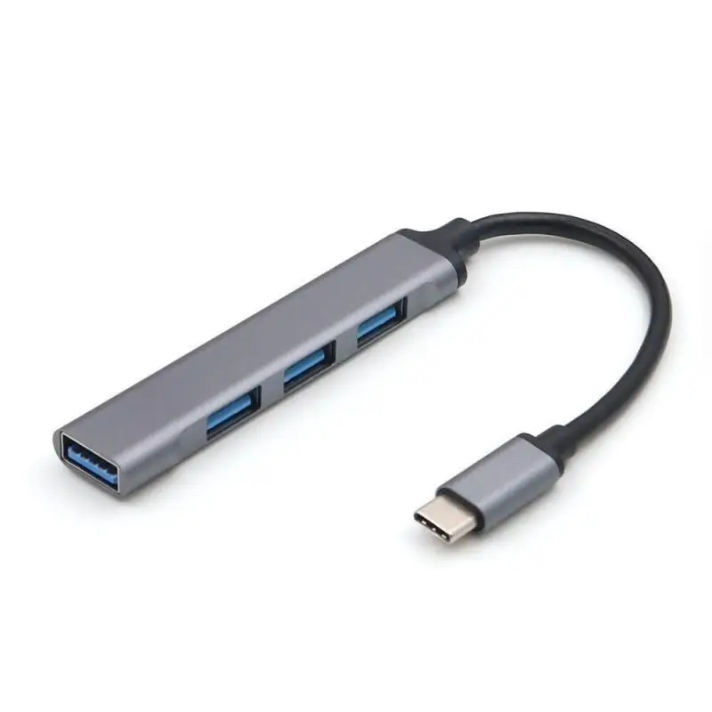 أربعة في واحد محور USB 4 منفذ USB محور عالي السرعة من سبائك الألومنيوم الخائن لأجهزة الكمبيوتر ملحقات الكمبيوتر محور متعدد المنافذ 4