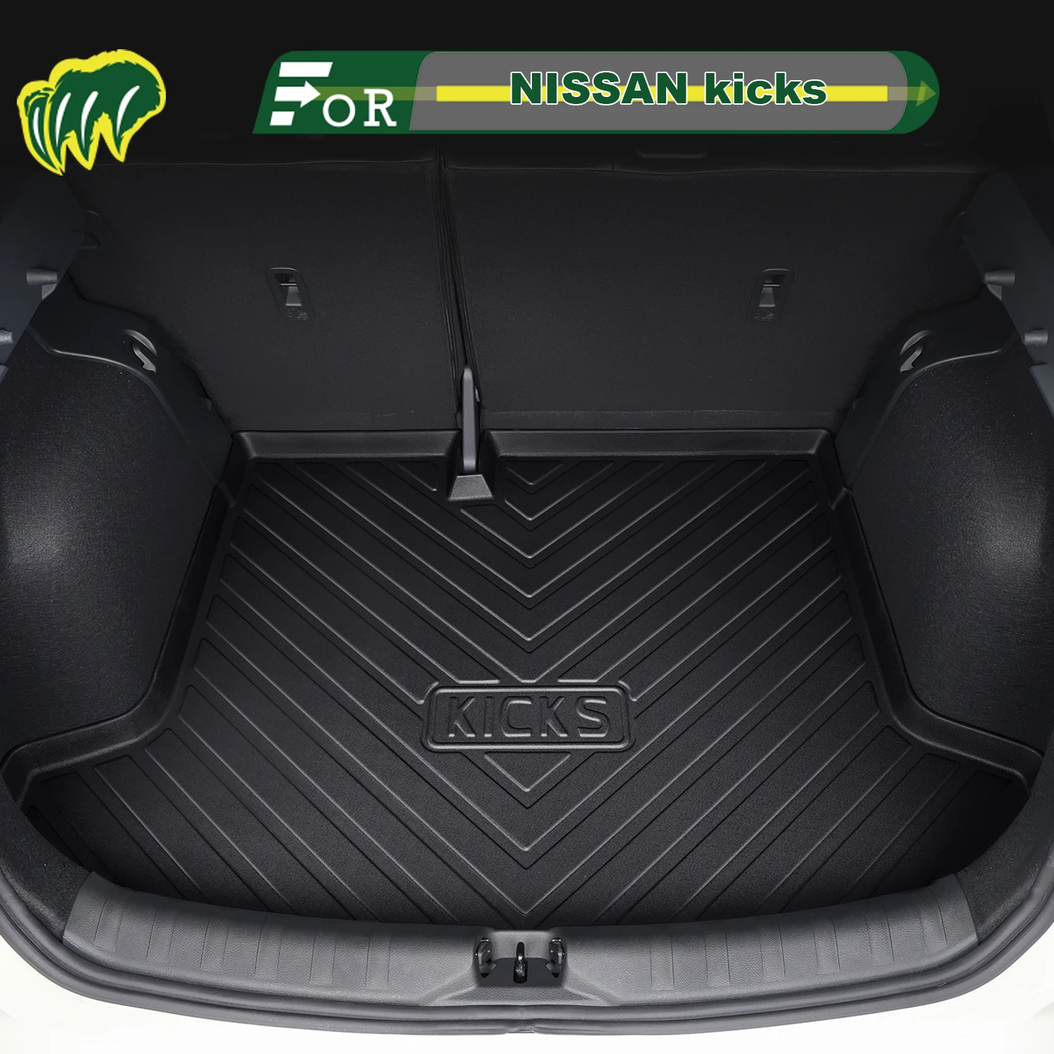 

Для NISSAN kicks 2017-2025 TPE индивидуальный коврик для багажника автомобиля всесезонный коврик для багажника 3D-образный коврик для багажника Защитный коврик для заднего багажника