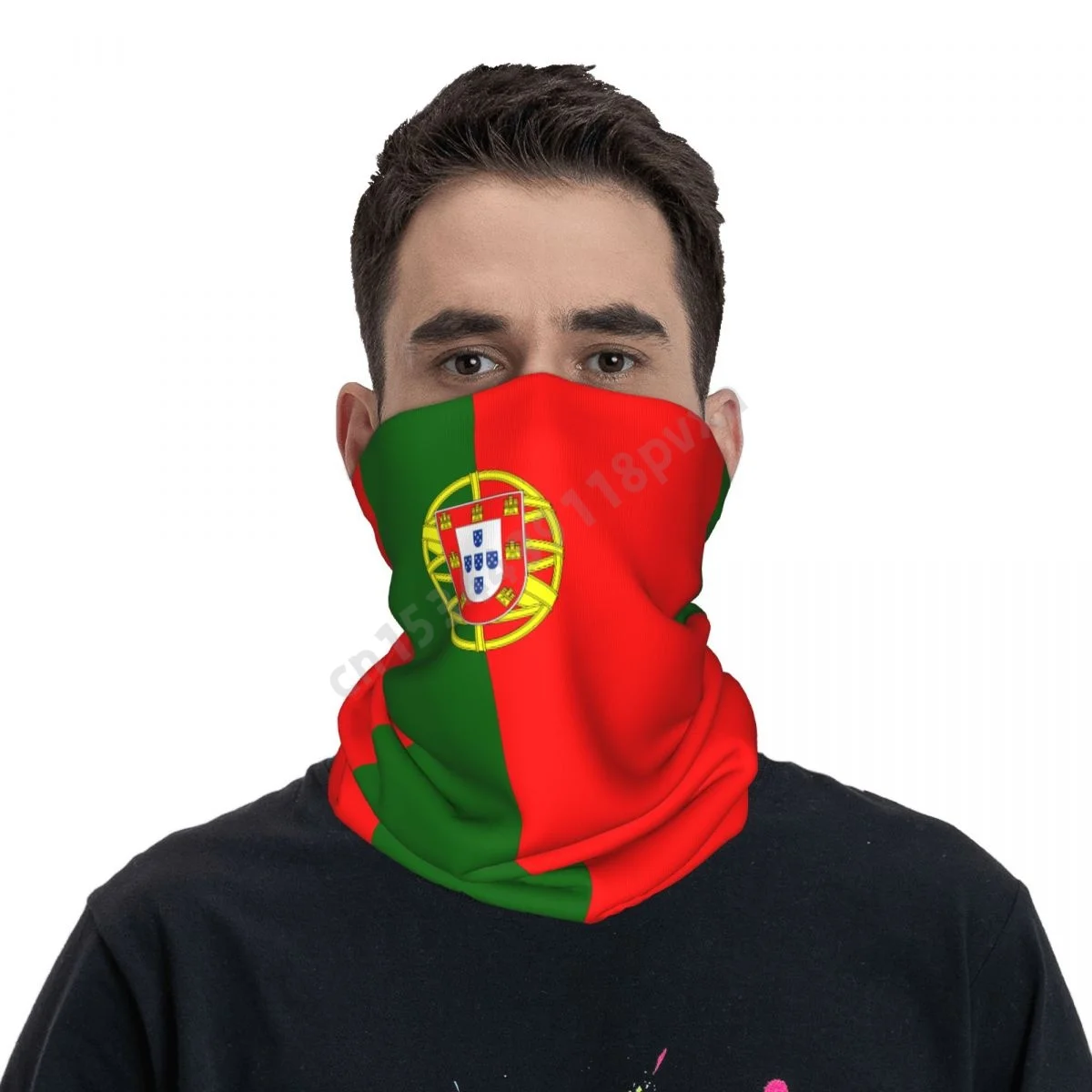 Portugal Flag Portuguese National Neckerchief Scarf Neck Face Mask Unisex Neck Warmer Seamless Bandana Headwear Cycling Hiking