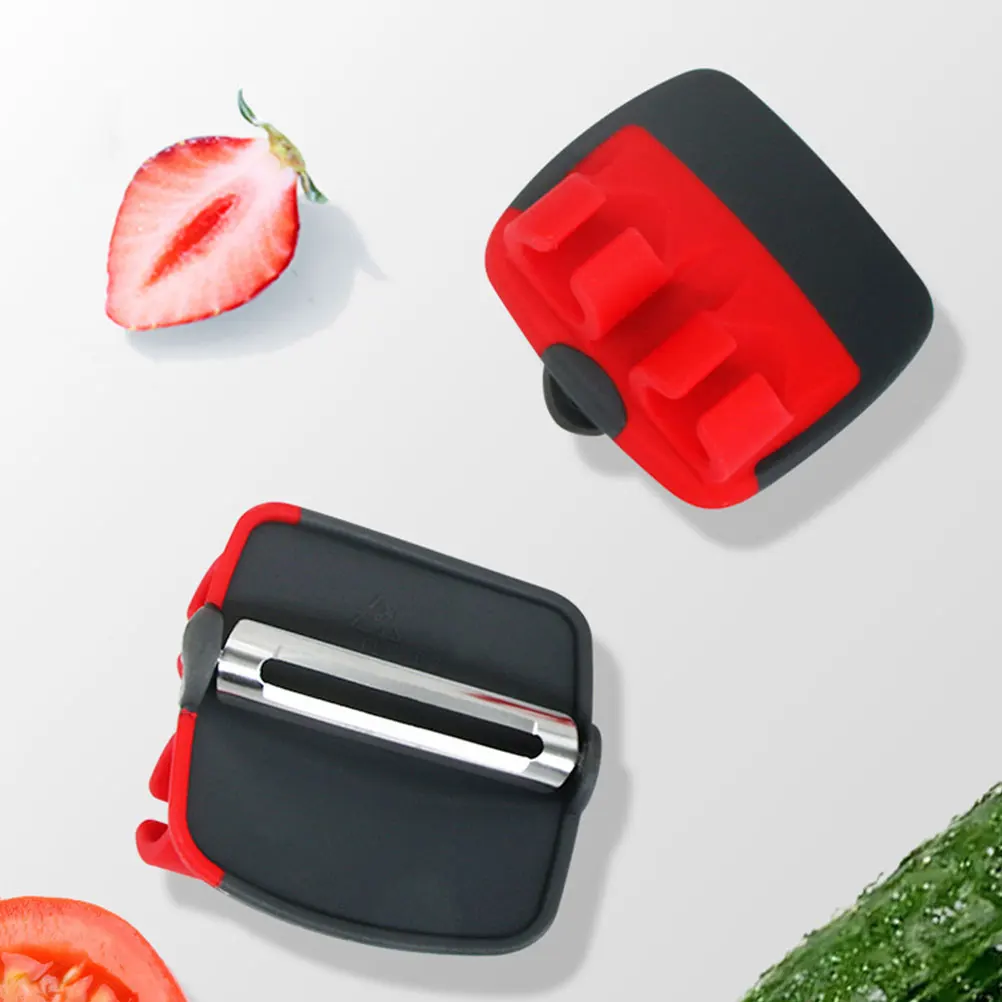 

Stainless Steel Vegetable Peeler Fruit Potato Scraper Kitchen Gadget Multifunctional Finger Held Peeling Tool for Cucumbers