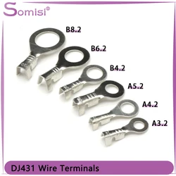 10/50pcs DJ431 A3.2 A4.2 A5.2 B4.2 B6.2 8.2 Wire End Lug Terminal O Ring Bare Copper Press Circular Splice Crimp Cable Connect