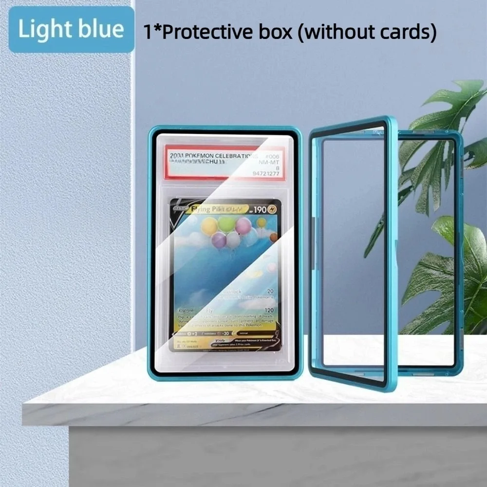 Aluminium Frame /CGC Graded Cards Protector Transparent Double-sided Glass Card Protective Case UV Protection Durable