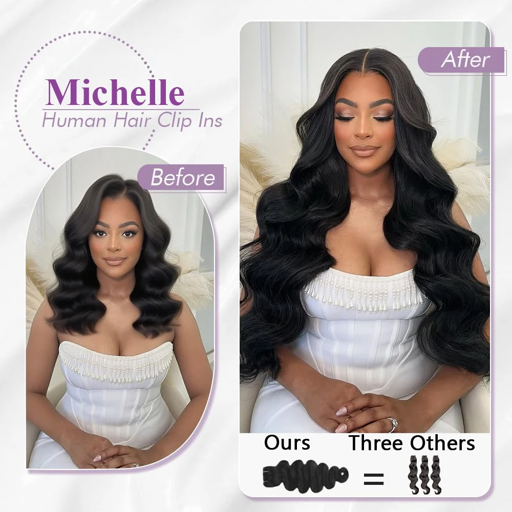 كليب في وصلات الشعر الجسم موجة الشعر البشري 120 جرام 8 قطعة ريمي الشعر البشري كليب في ملحقات الطبيعية الأسود الجسم موجة الشعر التمديد #6