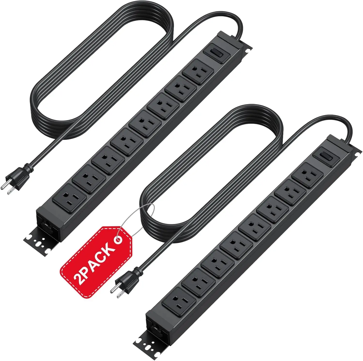 

Набор из 2-х штук 360 ° Вращающаяся настенная розетка-удлинитель на 8 гнезд, с защитой от перенапряжения, кабель 4,5 м для игровых столов и стен