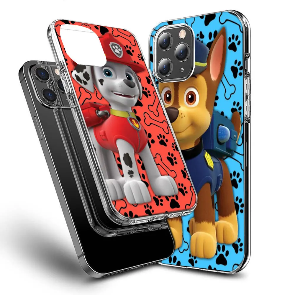 Paw Cartoon Dog Animal P-Patrol Phone Case For Apple Iphone 15+ 14 Plus 16 Pro Max 12 13 Mini 11 Pro X XS Max XR Cover Shell Coq