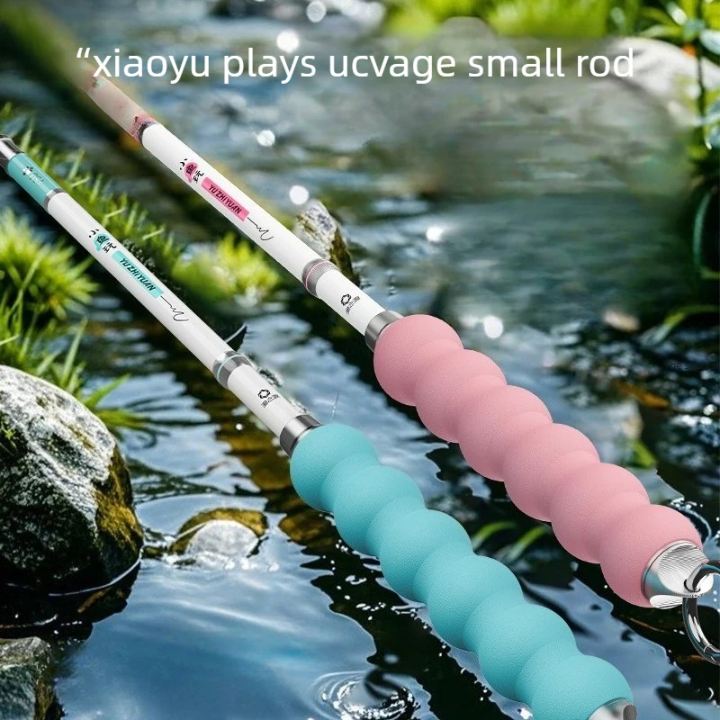 

Mini Tenkara Rod for Small Fish, Short Section Stream Pole, High Toughness Backbone, Non-Slip Comfort Grip for Creek Trout