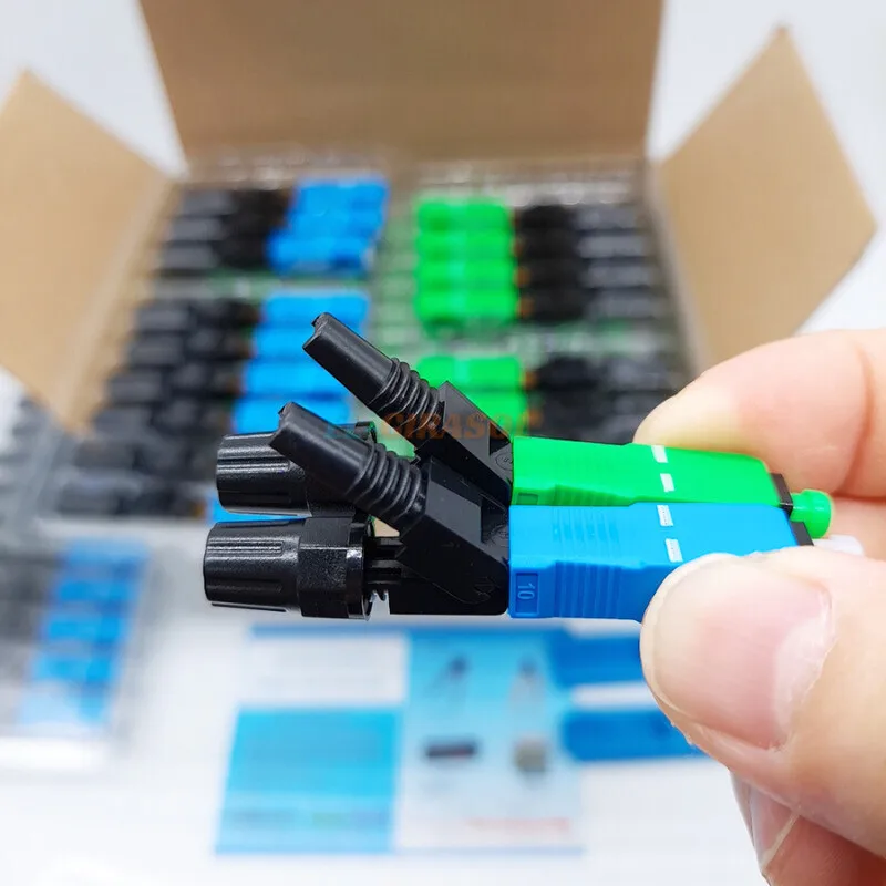Fiber Optic SC APC/UPC Fast Connector Embedded Fiber Quick Cold  Connector SC Fiber Optic Connector SC APC Quick Connector FTTH