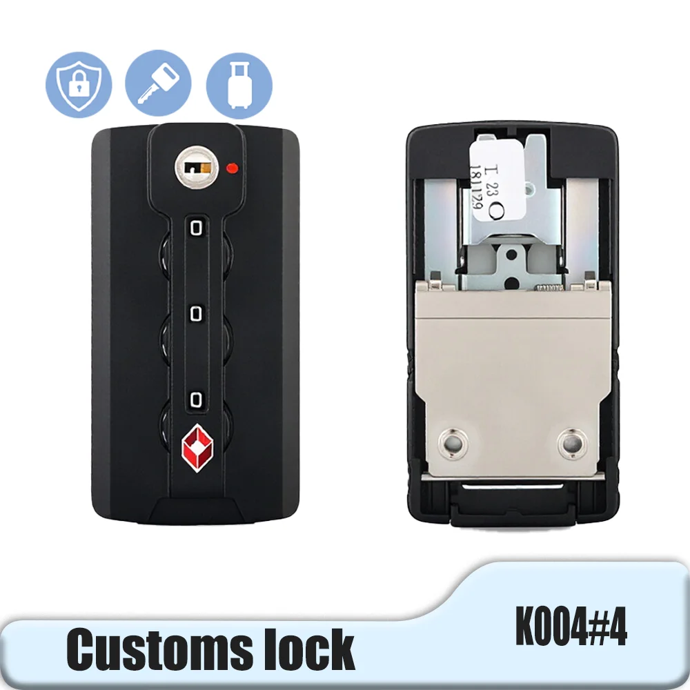 For K004-BLACK Extra Long TSA Lock Cable – Reach Loop Around Handles Backpack Ski Bag Snowboard Case Lock