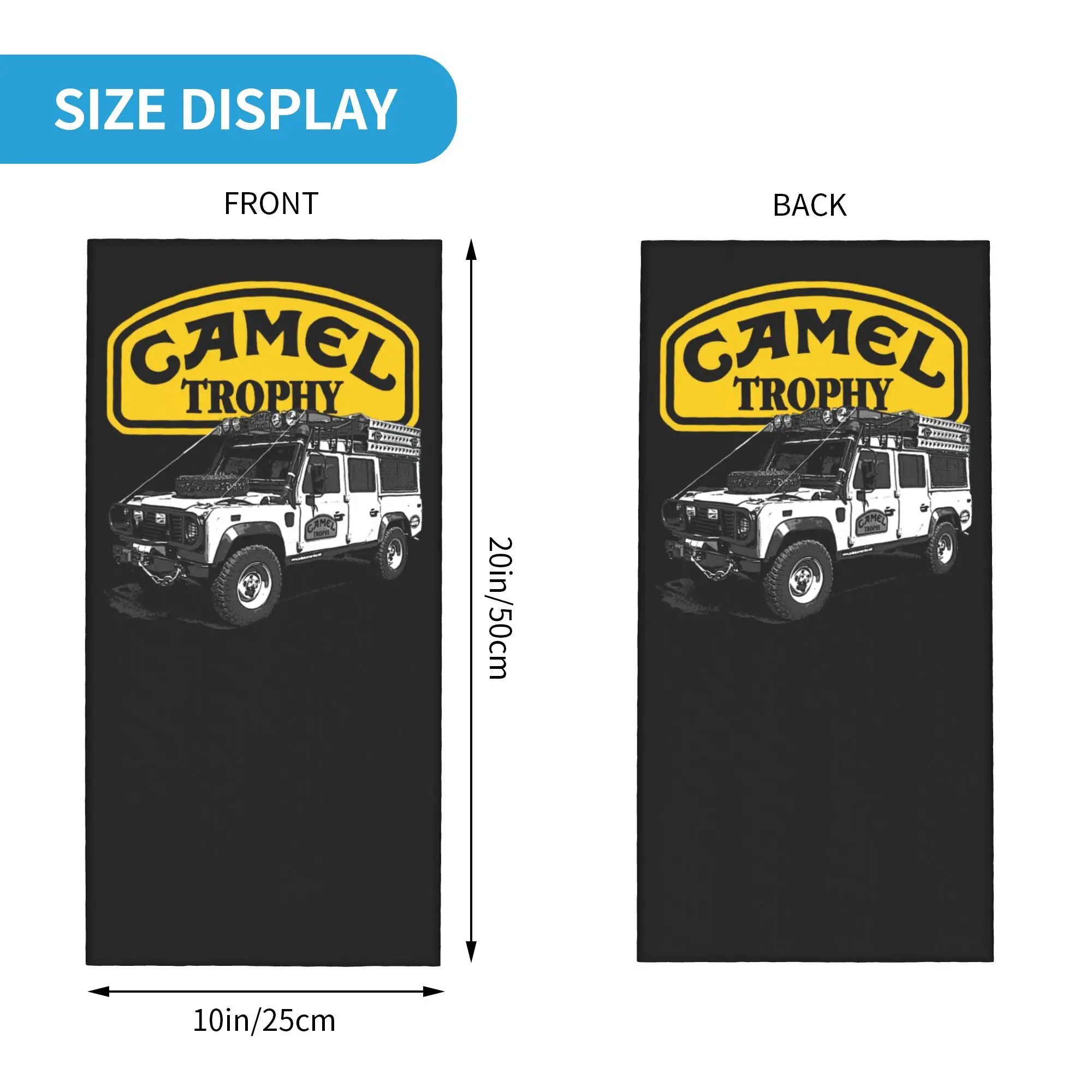 Custom C-Cameles Off Road Race Bandana Neck Warmer Women Men Winter Ski Tube Scarf Gaiter Motorcycles Moto Yellow Face Cover view 3