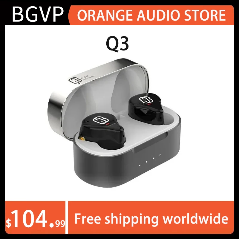 

BGVP Q3 Headphone TWS Bluetooth5.3 Headset Wireless HIFI MMCX In-ear Monitors Earphone