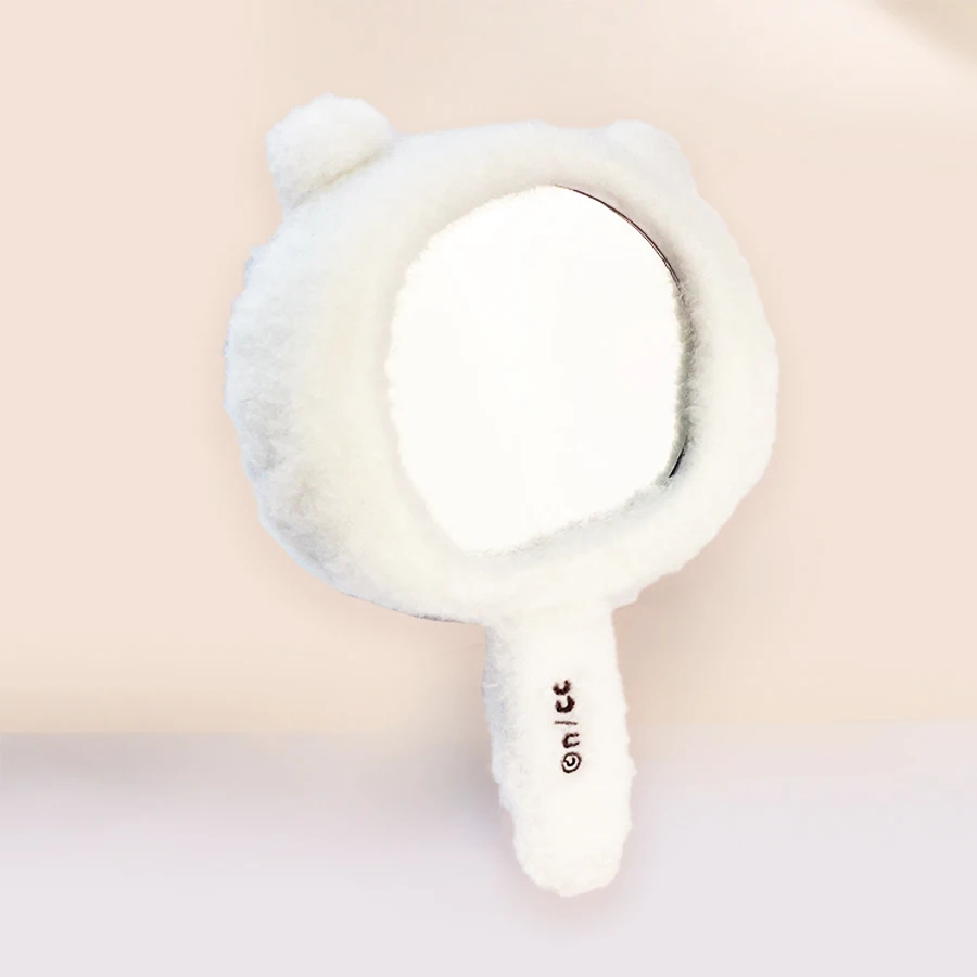 Chiikawa Usagi Plush Hand Mirror Cute Cartoon Portable Makeup Mirror Handheld Cosmetic Mirror Christmas Gift