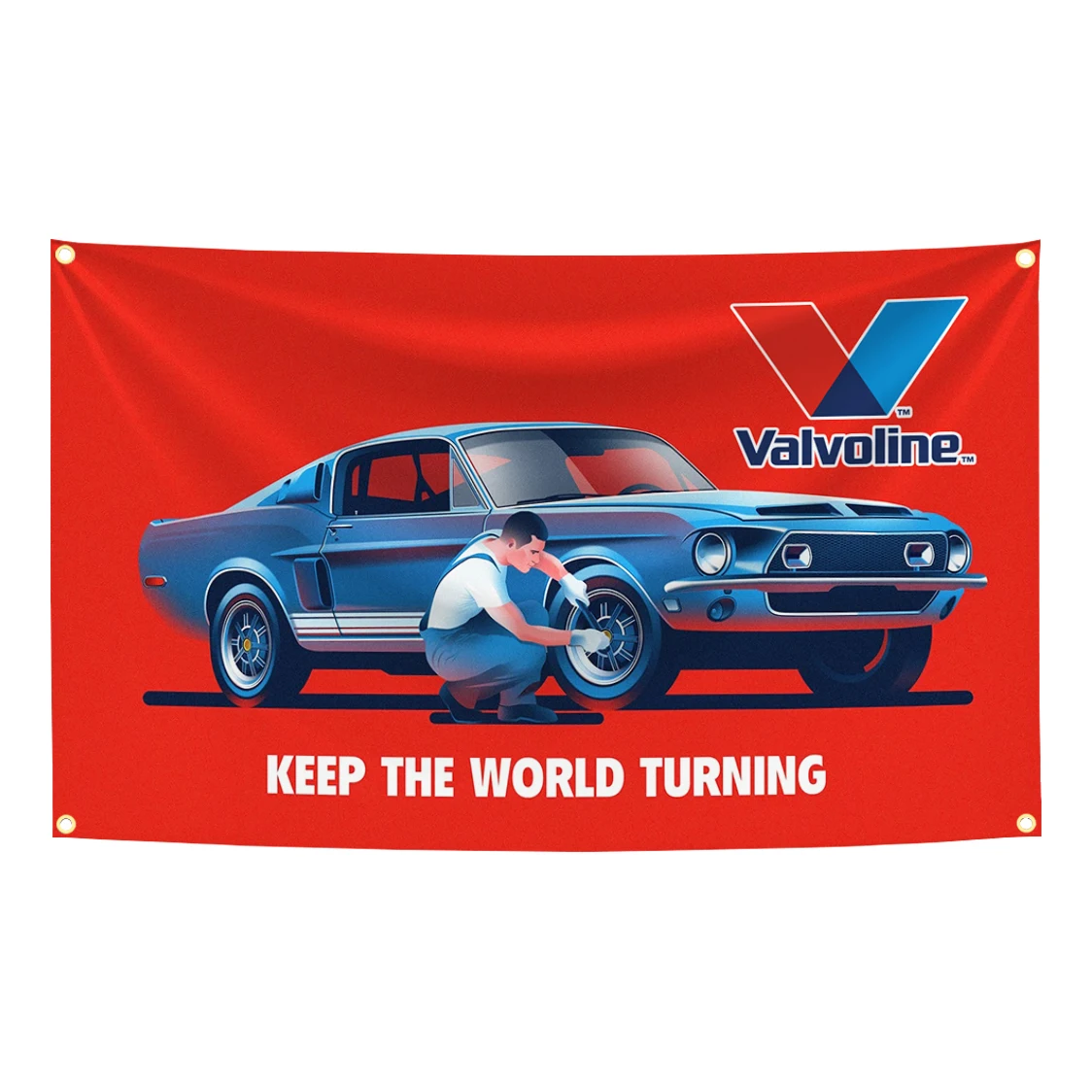 90x150cm Valvolines Motorolie  - Wall Scroll Tapestry recensie en prijs