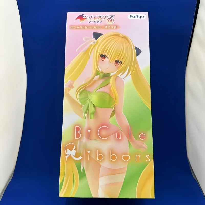 Original Furyu Bicute Ribbons To Loveru Darkness Konjiki No Yami Action Figurine Pvc Toys Anime Figures Bandai