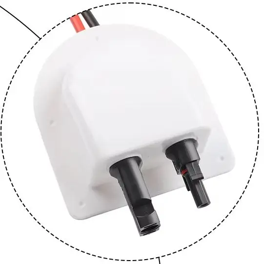 Solar Cable Gland Entry Box IP68 Waterproof With 2M 10AWG Wire For RV Roof Panel Junction Connection Accessories