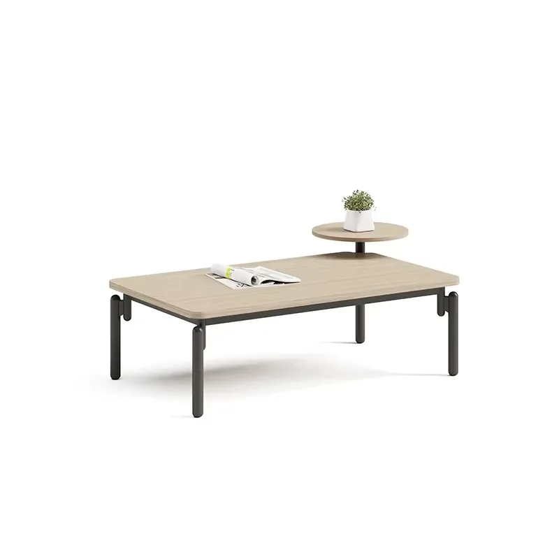 Modern Nordic Style Metal Frame Wood & Coffee Table Wholesale Fashion Living Room Furniture Simple Corner Table